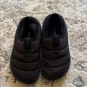 CROCS Black Quilted Slip-On Shoes